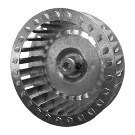 Lau Single Inlet Blower Wheel, 4-3/4in Dia., CW, 3450 RPM, 1/2in Bore, 2-1/2inW, Galvanized 028957-27